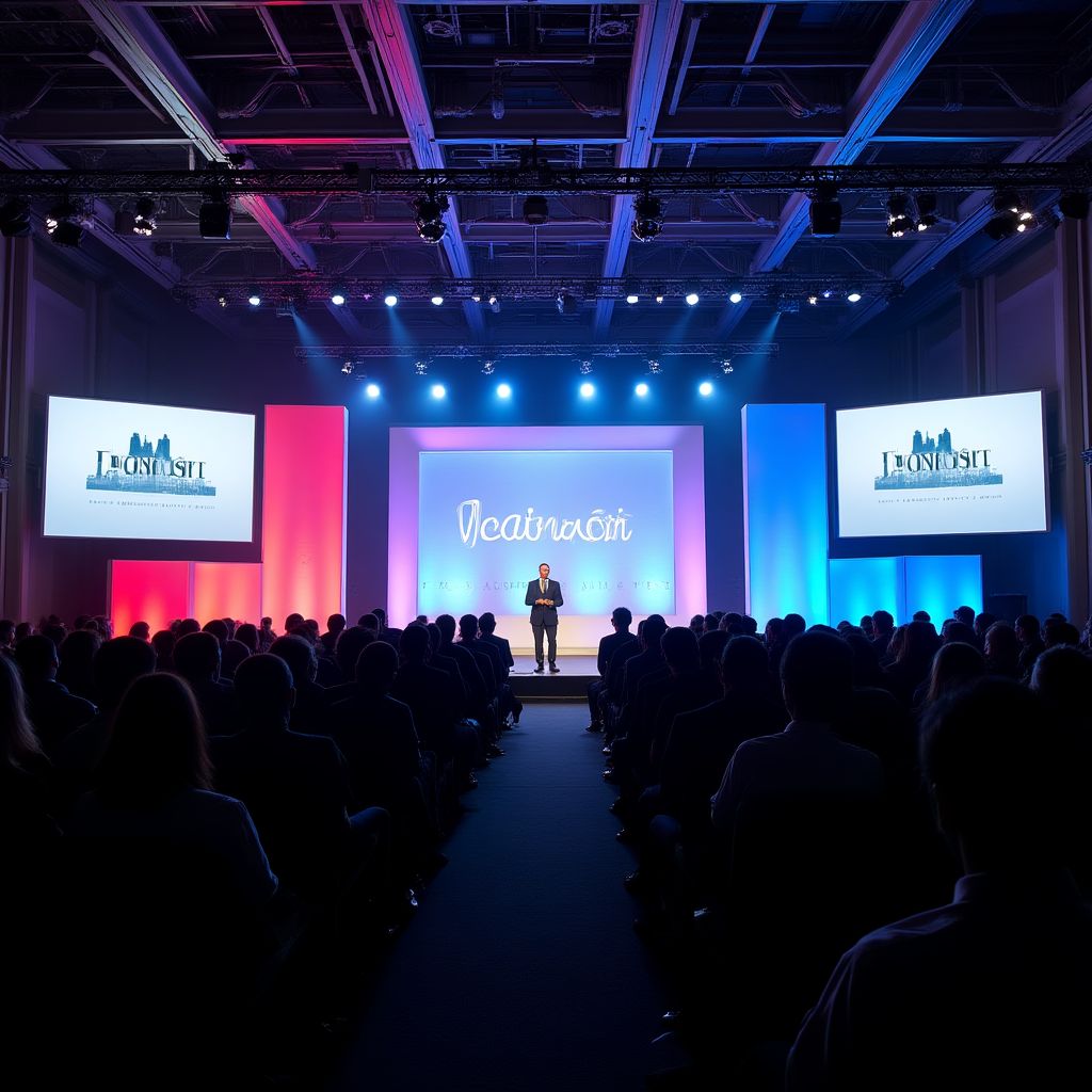 İstanbul'da düzenlenen Liderlik Zirvesi konferans salonu